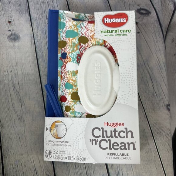 Huggies Other - Huggies Natural Care Clutch & Clean Refillable Clutch with 32 Count Wipes